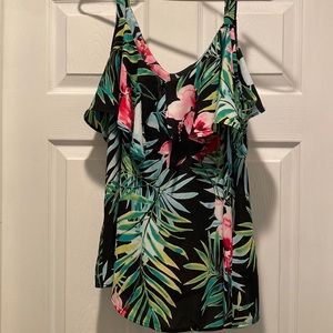 New York co X-Large multiple color floral shirt.